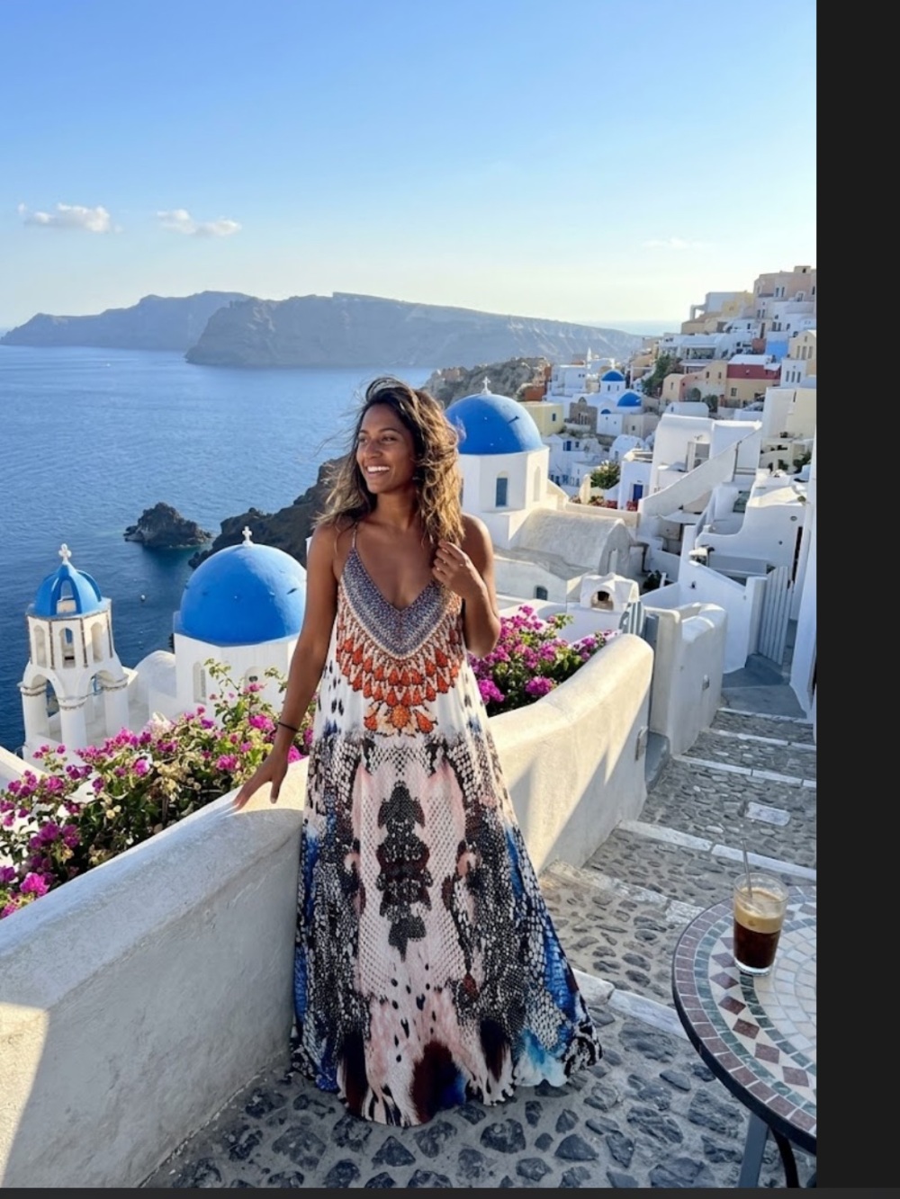 True colours by la moda clothing Boho V-Neck Maxi Dress in Multicolor